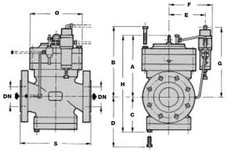 APERFLUX 851. габаритные размеры Регулятор давления газа APERFLUX 851. габаритные размеры