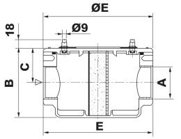 Креслення фільтра 70600 Креслення фільтра 70600 Watts